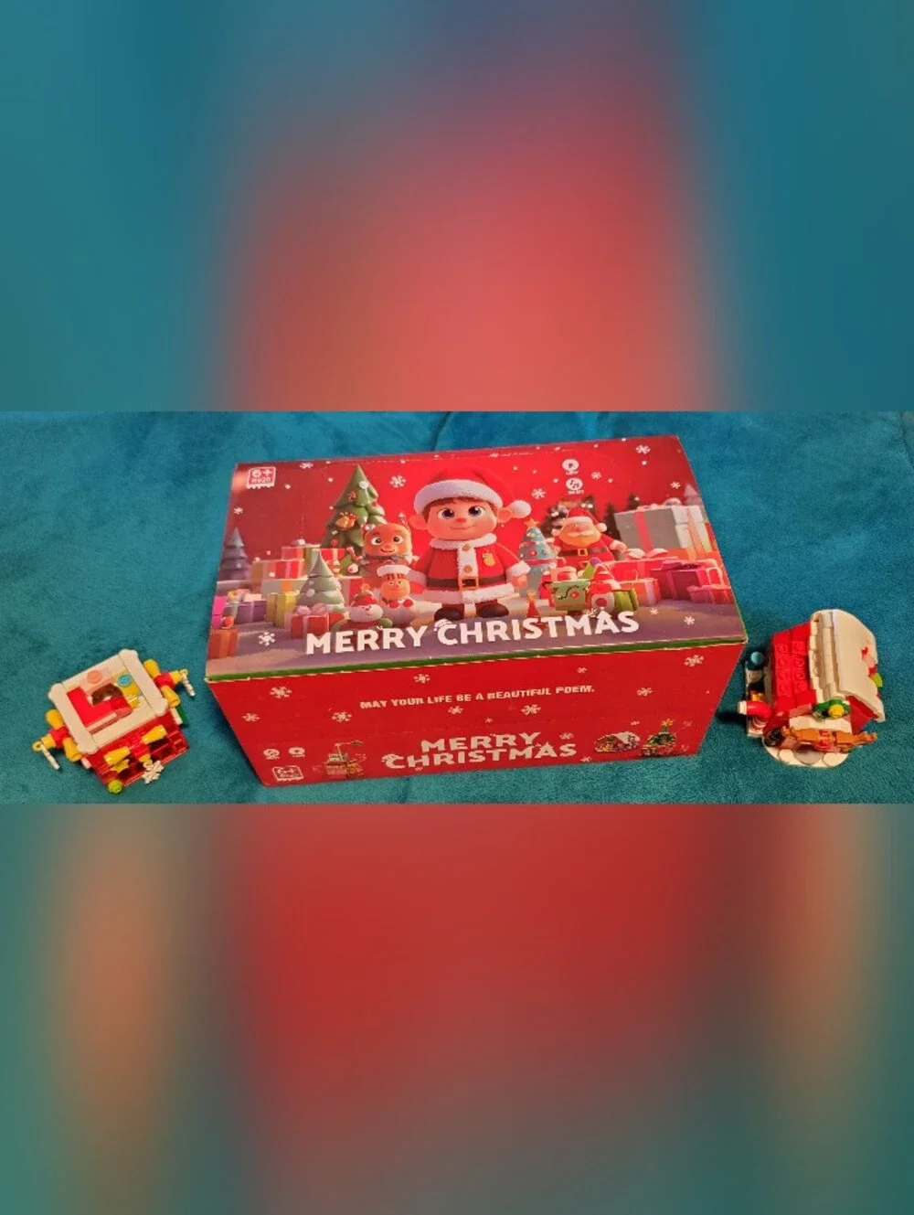 Building Block Chrismas Desktop Decorations 6 Pk.